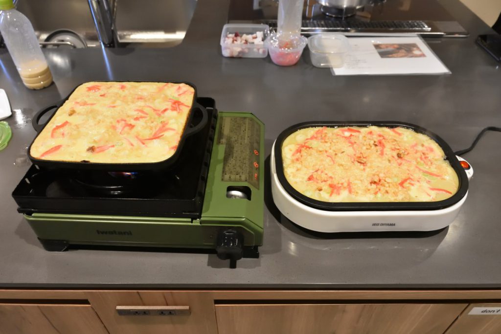 たこ焼きを焼く過程